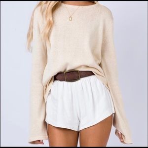 PRINCESS POLLY🤍 Tan Sweater w/ detail back